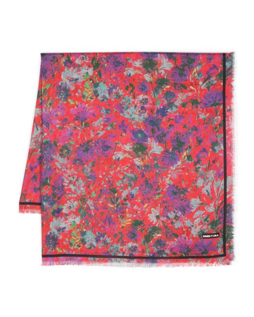 Bimba Y Lola floral-print scarf