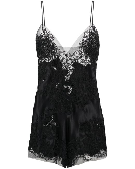 Ermanno Scervino sleeveless corded-lace playsuit