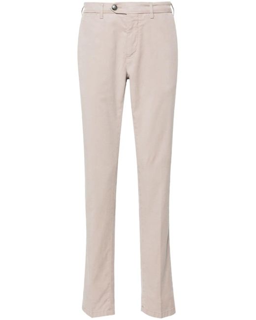 Canali mid-rise tapered chinos