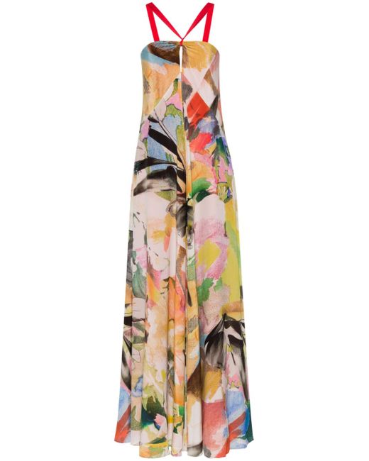 Paul Smith Floral Collage-print silk dress