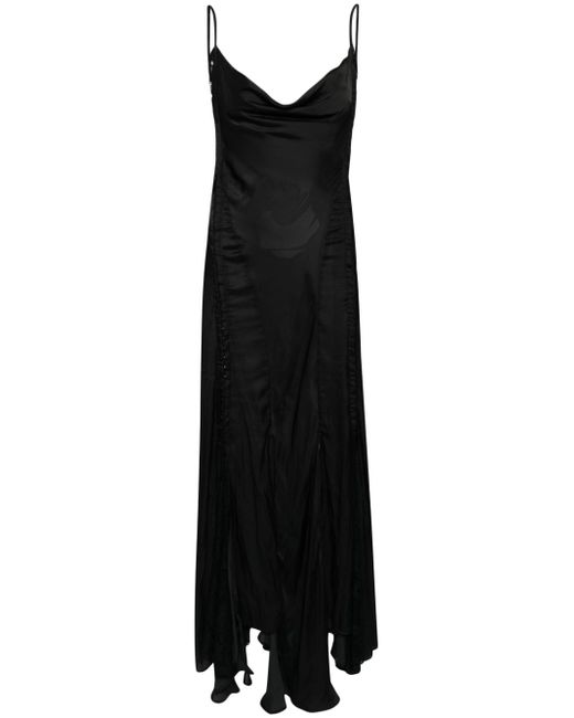 Y / Project lace-panelled satin maxi dress