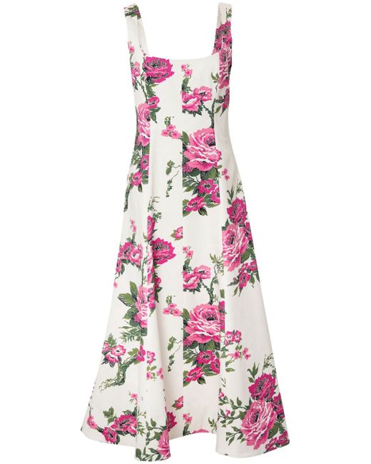 Carolina Herrera floral-print sleeveless midi dress