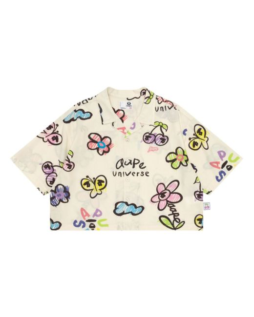 Aape By *A Bathing Ape® -print button-up shirt