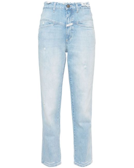 Closed mid-rise cropped jeans