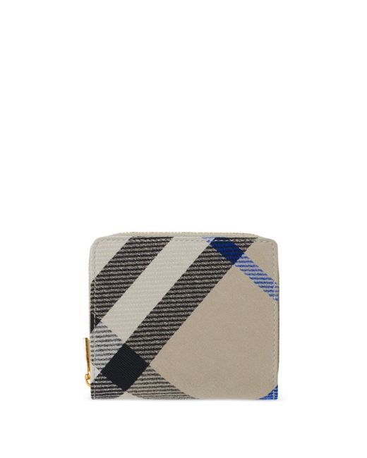 Burberry checkered leather wallet