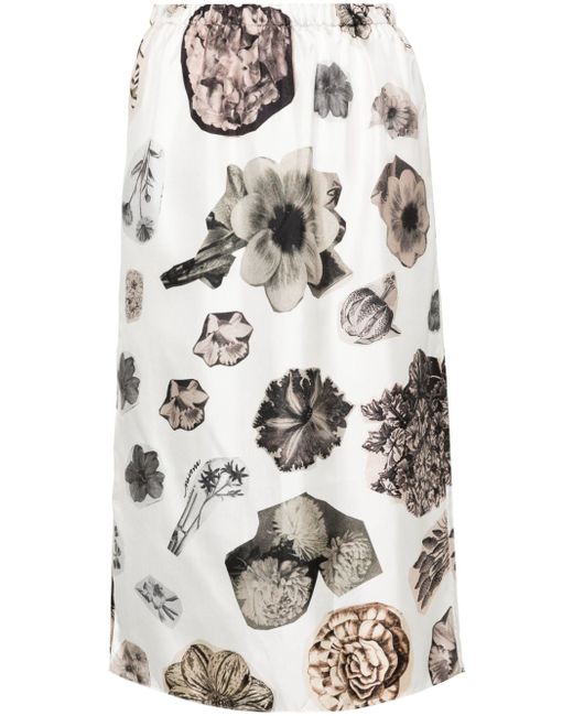 Marni floral-print skirt
