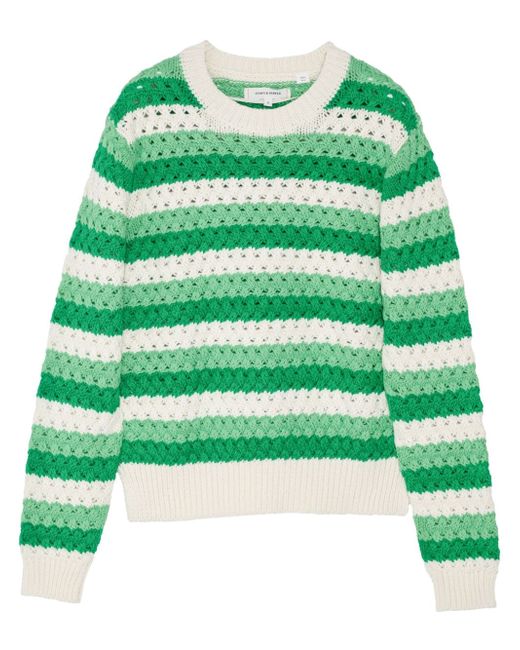 Chinti And Parker striped crochet jumper