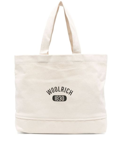 Woolrich logo-print canvas tote bag