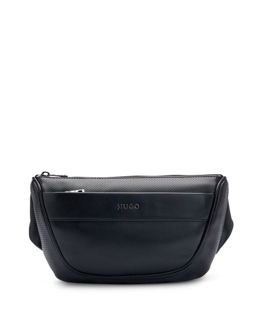 Hugo Boss logo-plaque faux-leather belt bag