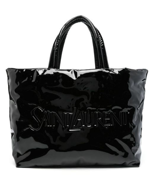Saint Laurent logo-debossed tote bag