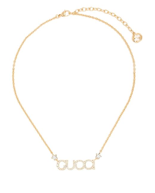 Gucci Script logo-lettering necklace