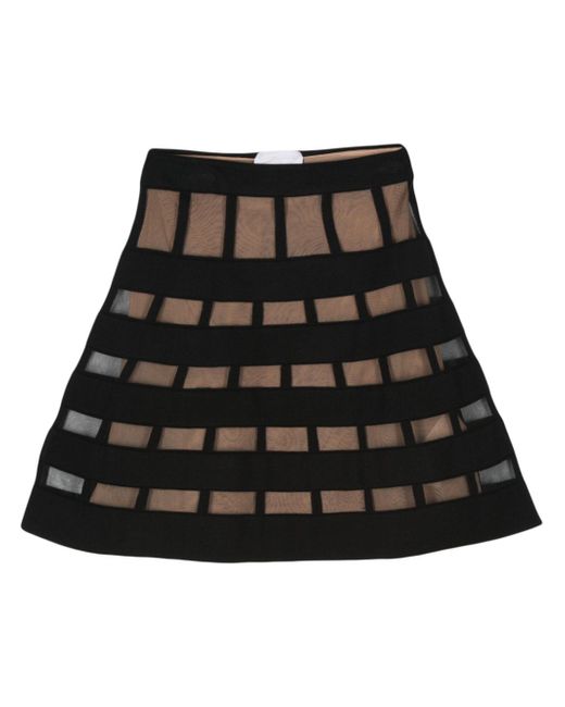 Genny semi-sheer A-line skirt