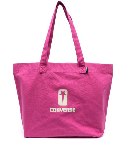 Converse x DRKSHDW logo-print canvas tote bag