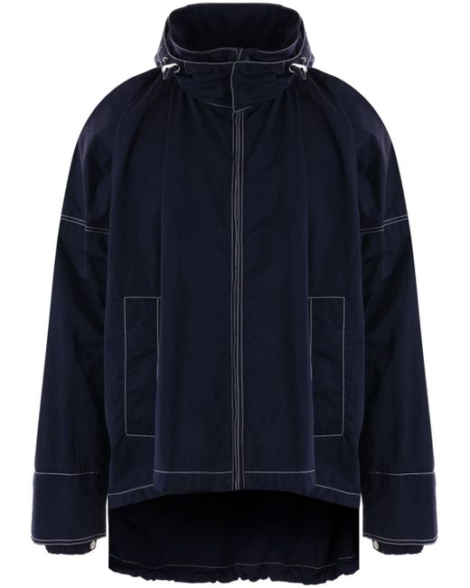 Bottega Veneta contrast-stitching hooded jacket