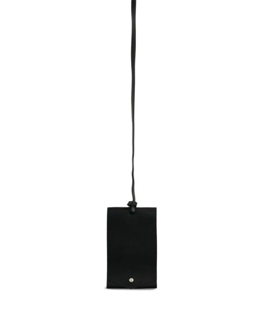 Jil Sander neck-strap leather phone case