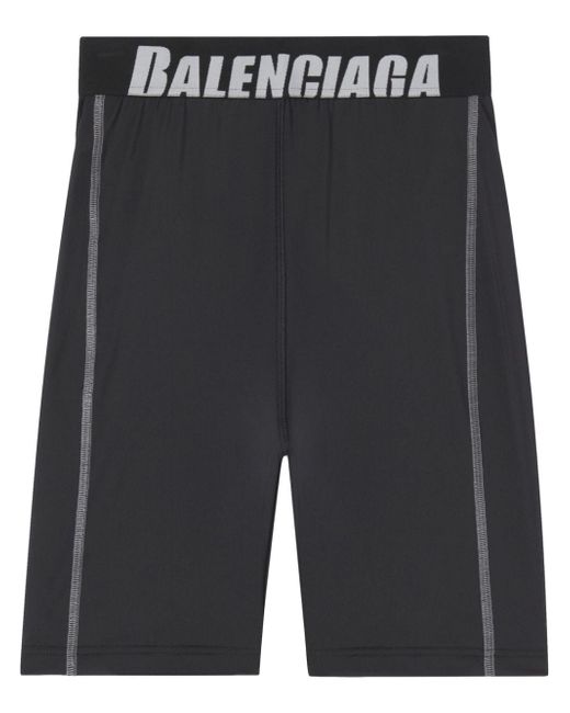 Balenciaga logo-waistband cycling shorts