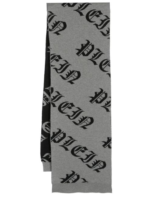 Philipp Plein Gothic Plein intarsia-knit scarf