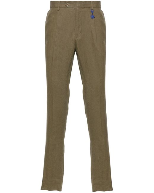 Manuel Ritz mid-rise tailored linen trousers