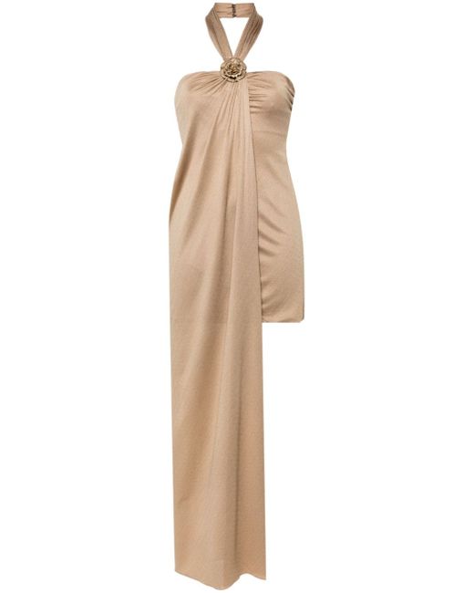 Blumarine Bijou Rose asymmetric gown