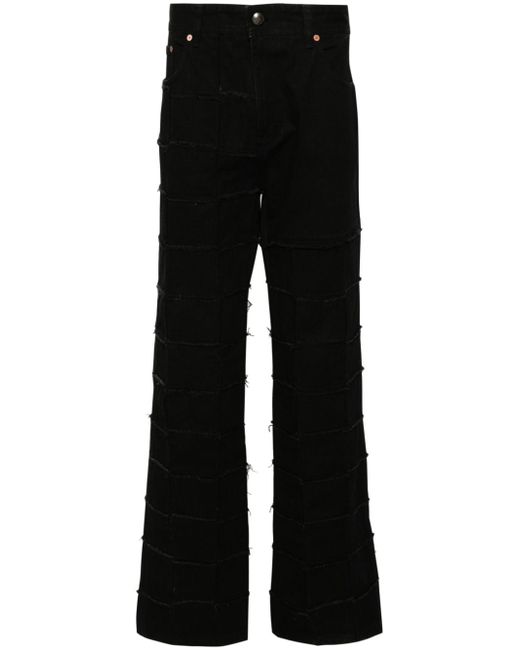 Andersson Bell New Patchwork mid-rise wide-leg jeans