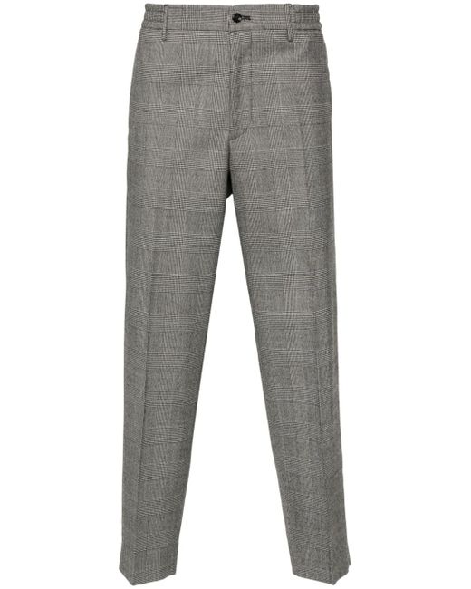 Tagliatore checked tapered trousers
