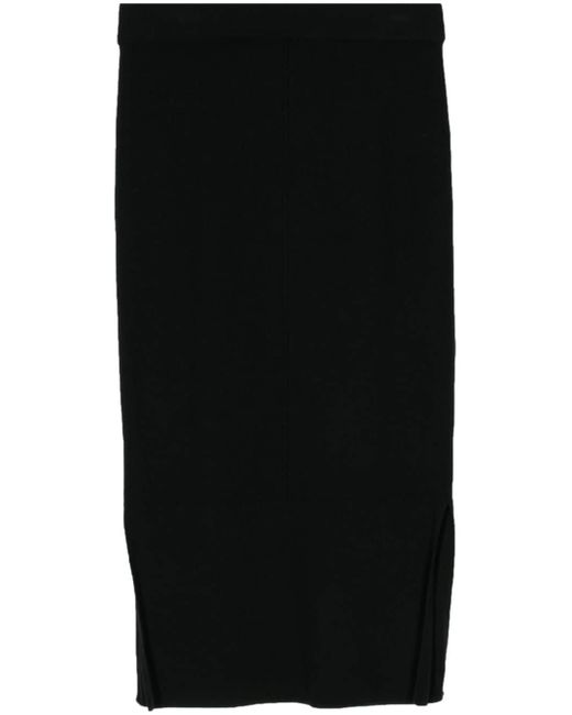N.Peal side-slit cashmere skirt
