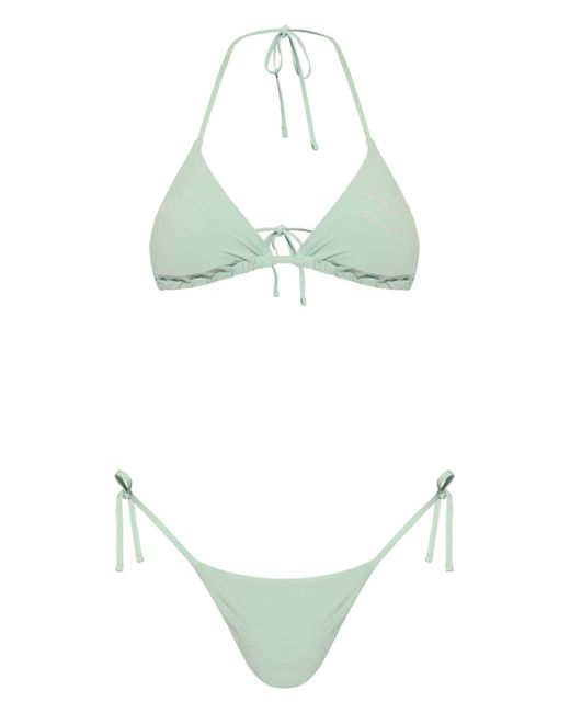 Emporio Armani logo-appliqué triangle bikini set