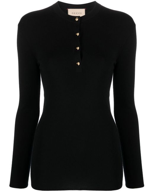 Gucci buttoned knitted top