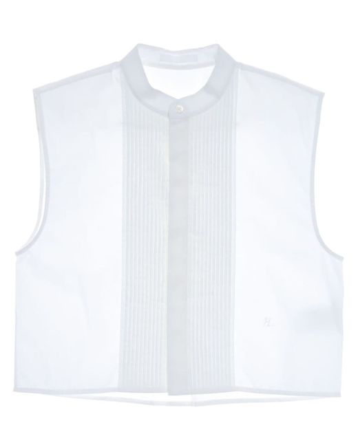 Helmut Lang sleeveless tuxedo shirt