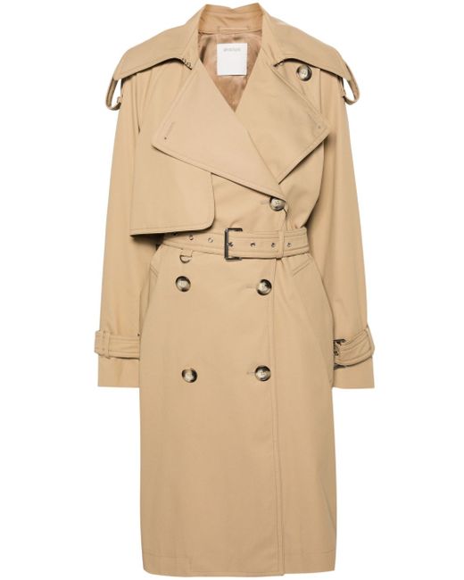 Sportmax belted cotton trench coat