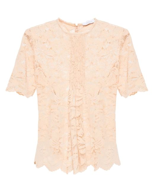 Rabanne corded-lace T-shirt