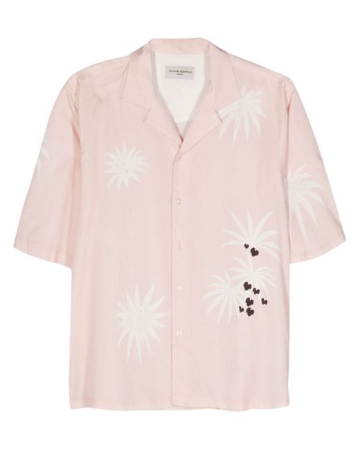 Officine Generale floral short-sleeved shirt