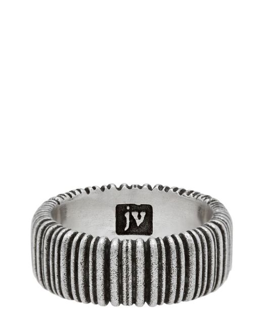 John Varvatos wire-textured sterling ring