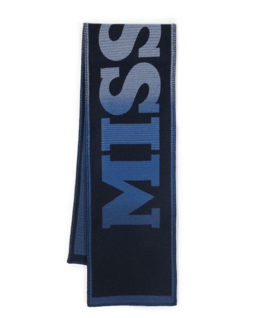 Missoni intarsia-knit logo scarf