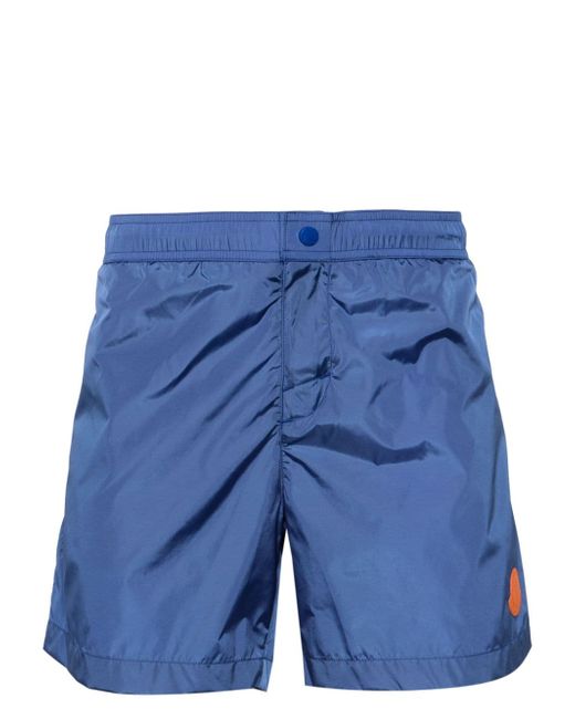 Moncler logo-patch elasticated swim shorts