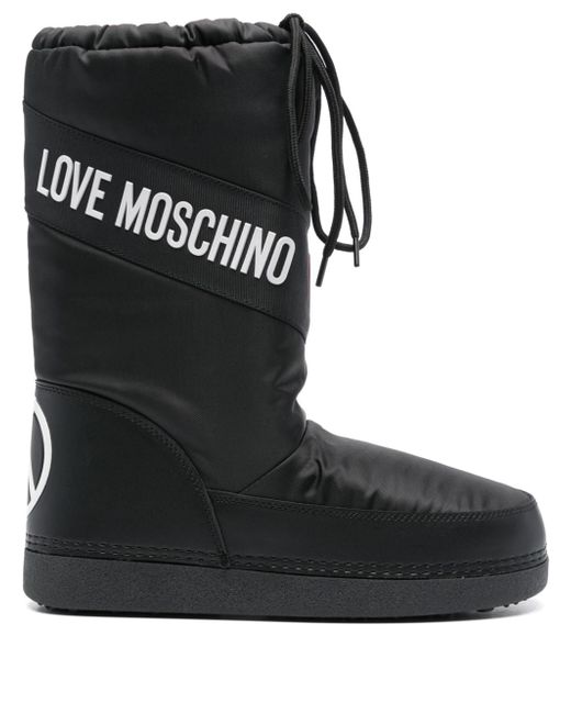 Love Moschino logo-rubberised ski boots