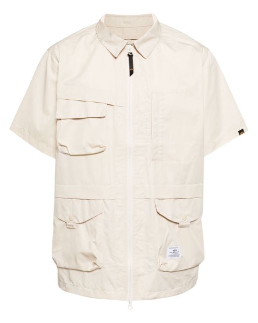 Alpha Industries cargo-pocket zip-front shirt jacket