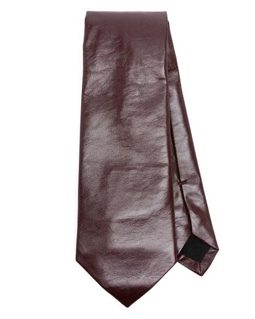 Bottega Veneta cracked-effect leather tie