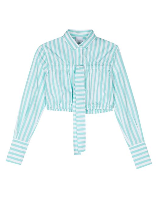 Patou bow-detail striped shirt