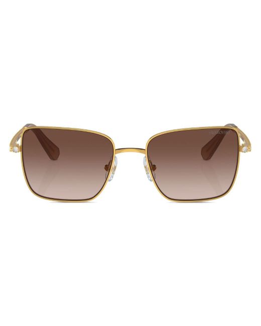Swarovski crystal-embellished square-frame sunglasses