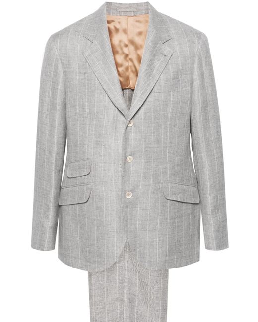 Brunello Cucinelli striped single-breasted suit