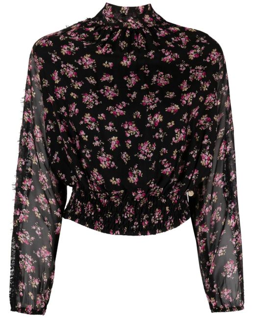 Liu •Jo floral-print georgette blouse
