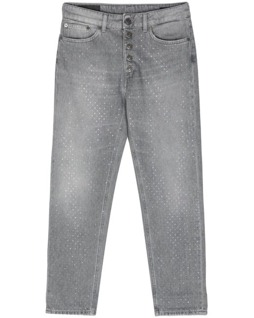 Dondup Koons rhinestone-detailed cropped jeans