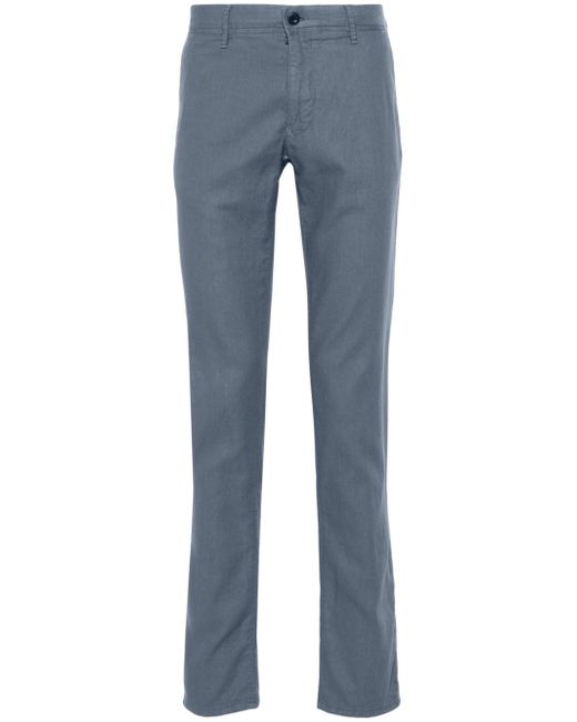 Incotex pressed-crease slim-fit trousers