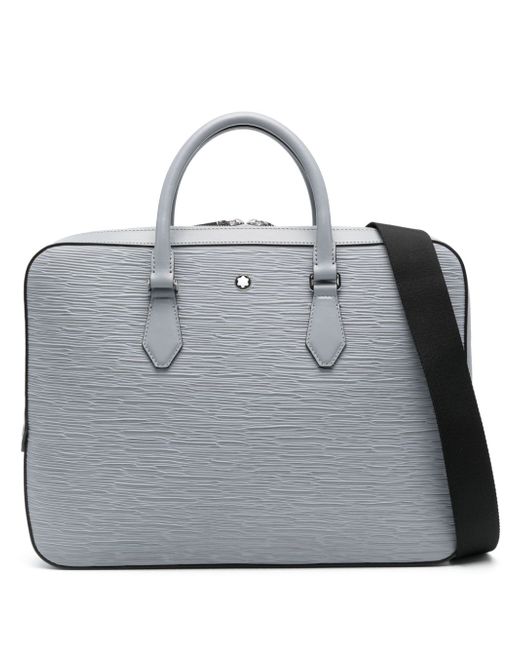 Montblanc 4810 textured leather laptop bag