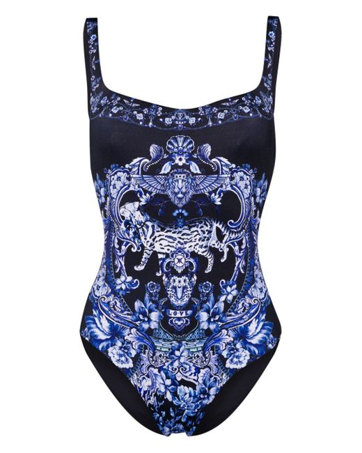 Camilla Delft Dynasty graphic-print swimsuit