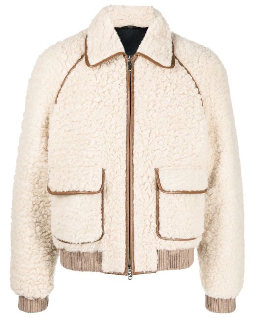 Fendi two-way zip shearling jacket