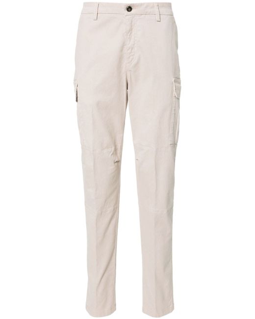 Eleventy tapered-leg twill cargo trousers