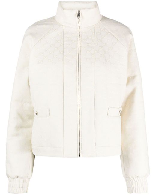 Gucci GG Supreme cropped bomber jacket