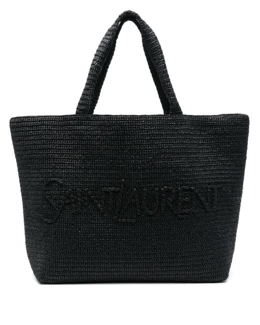 Saint Laurent logo-embossed tote bag